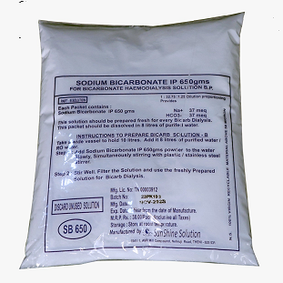 Sunshine Solution SB-650 — Sodium Bicarbonate IP (650 g Sachet, Part B)